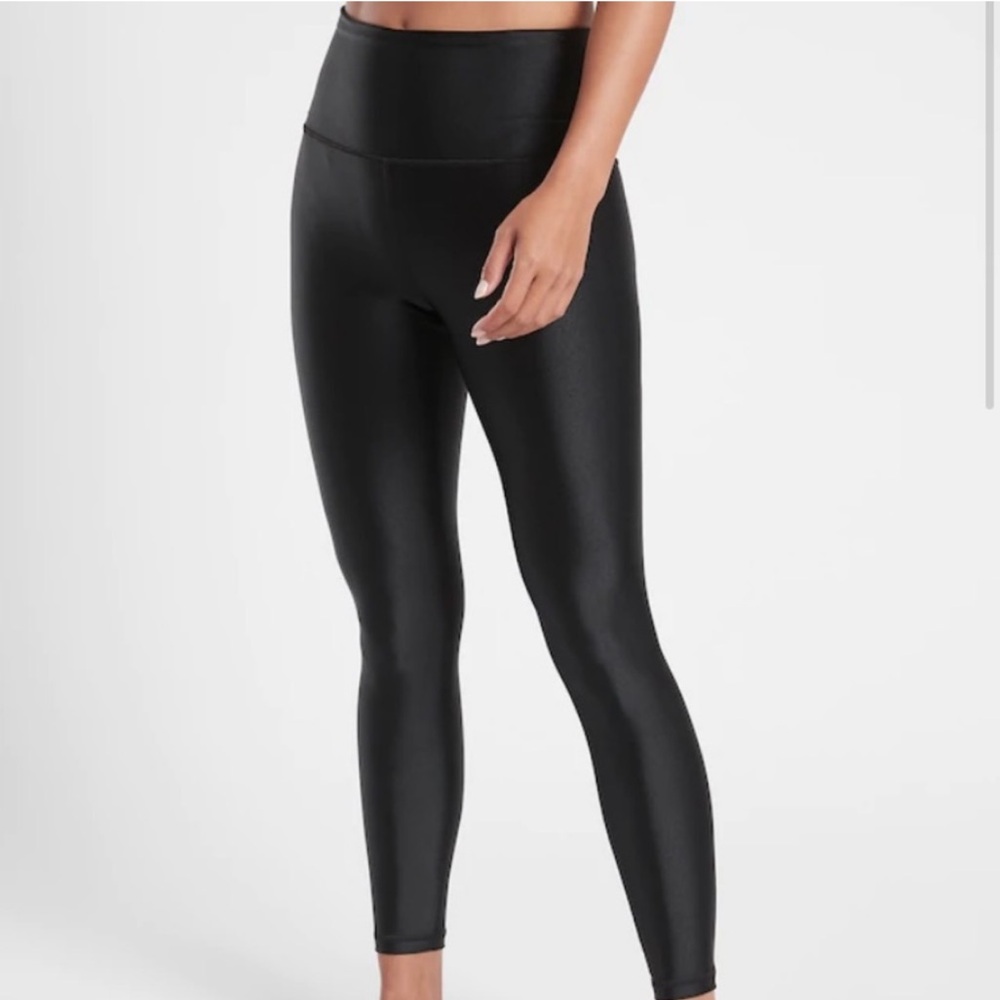 Athleta Black Elation Shine Tight Leggings Size Medium